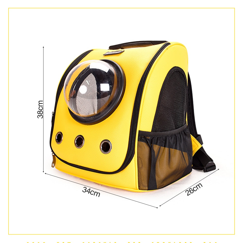 cat backpack with window leather Bubble Clear Window, Expandable Pet Travel Carrier for Cats and Dogs (Square Back Expandable-Three Colors) You can drive or use public transport literally side IDA IRENE Cat Ita Bag